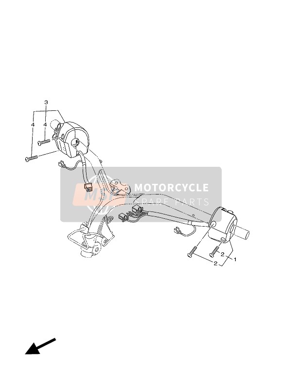 Yamaha MW125 TRICITY 2014 Interruptor de manija & Palanca para un 2014 Yamaha MW125 TRICITY